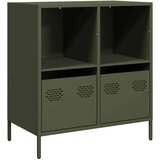 vidaXL Komoda olivno zelena 68x39x73,5 cm hladno valjano jeklo | Shoptok.si