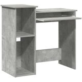  Radni stol s policama siva boja betona 84x40x78 cm drveni | shoptok.hr