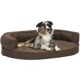 vidaXL ergonomski madrac za pse 75 x 53 cm izgled platna smeđi Cijene