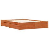  Konstrukcija postelje s predalom Voskast rjav 150 x 200 cm, (5000142043) | Shoptok.si