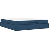  Posteljni okvir z vzmetnico z vzmetnico 2 pcs Modra blago, (5000126242) | Shoptok.si