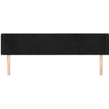  Vzglavje z ušesi črno 183x16x78/88 cm žamet, (20794124) | Shoptok.si