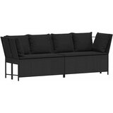  Vrtna sofa od poliratana s jastucima crna | Eponuda.com