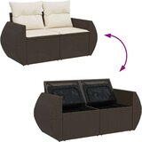 vidaXL 8-dijelni set vrtnih sofa s jastucima smeđi od poliratana | shoptok.hr