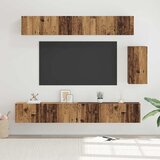 vidaXL Set TV komoda s ladicama s policom Zidne Ostalo s pohranom 6 pcs Staro drvo 100 x 30 x 30 cm Cijene