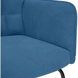  Stolica za ljuljanje s osloncem za noge plava baršunasta | shoptok.hr