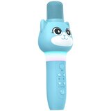 Free 2 Play Kiddigit Otroški bluetooth brezžični mikrofon z LED lučko, blue cat Cene
