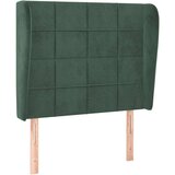  Uzglavlje s ušima tamnozeleno 103x23x118/128 cm baršunasto | shoptok.hr