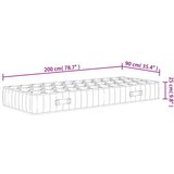  Madrac s džepičastim oprugama srednje čvrst 90 x 200 cm | shoptok.hr