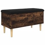  The Living Store Klop za shranjevanje dimljen hrast 82x42x46 cm inženirski les - Klop Za Shranjevanje, (21444109) | Shoptok.si