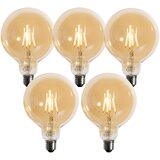 LUEDD Komplet 5 E27 3-stopenjska zatemljiva LED zlata G125 4W 450lm 2700K Cene