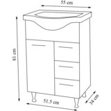 MID.YOU kombiniran umivalnik lisalo l, bela | Shoptok.si