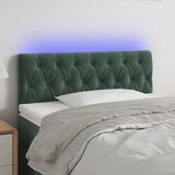 vidaXL LED posteljno vzglavje temno zeleno 90x7x78/88 cm žamet Cene