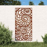  Vrtni zidni ukras 105 x 55 cm čelik COR-TEN s uzorkom školjki Cijene