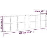  Povišena vrtna gredica od pocinčanog čelika 260 x 40 x 68 cm sivi | shoptok.hr