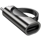 Hoco adapter type c (muški) na type c (ženski) sa digitalnim displejem 5A 100W UA32 crni | ePonuda.com