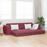 vidaXL Tlažni kavč-postelja 2 v 1 Bordo 245x150x60.5 cm Tkanina | Shoptok.si