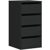  Kutna komoda s ladicama crna 40x41x76 cm od konstruiranog drva | shoptok.hr