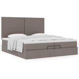  Otomanski okvir kreveta s madracima smeđesivi 200x200cm tkanine | shoptok.hr