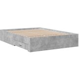 vidaXL Posteljni okvir s predali betonsko siv 120x190cm inženirski les, (21111489) Cene