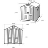 Lifetime - Plastična vrtna kućica Stella - 4 16 m2 (213x213x228 cm) | BRANDED IN THE USA | shoptok.hr