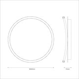  LED stropno svetlo CALI LED/30W/230V prečnik 40 cm crna | Eponuda.com