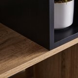 Bessagi Home stoječ regal megy, hrast, črna | Shoptok.si
