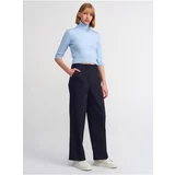 Dilvin 71210 Dad Fit Classic Trousers-Navy Blue