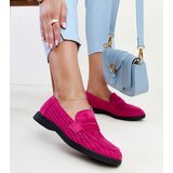 VINCEZA Dark Pink Suede Loafers | ePonuda.com