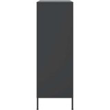 vidaXL Visoka komoda crna 68 x 39 x 113 cm čelična | shoptok.hr