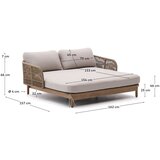 Kave Home Kremno bel/v naravni barvi vrtni ležalnik iz masivnega lesa dvosed Catalina – | Shoptok.si