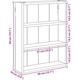  Kupaonski zidni ormarić s policom Betonsko Siva 40 x 10 x 50 cm | shoptok.hr
