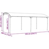 Gazebo 6 x 3 x 2,55 m Zelena Tkanina i Aluminij 180 gsm | Eponuda.com