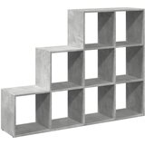  Pregrada/regal za knjige 3 razine sivi 137,5x29x103,5 cm drveni | Eponuda.com
