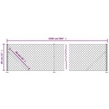 vidaXL Žičana ograda s prirubnicom srebrna 0 8x25 m | shoptok.hr