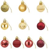 Set božićnih kuglica 150 kom. Zlatna i vinsko crvena 3 cm - Zlatna i vinsko crvena | shoptok.hr