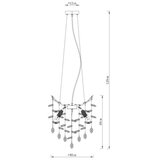 Globo 64138HG - Visilica na sajli QUEENA 4xE14/40W/230V zlatna | Eponuda.com