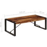  Stolić za kavu od masivnog drva akacije 120 x 60 x 40 cm | Eponuda.com