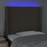  Posteljno vzglavje taupe 103x16x118/128 cm blago | Shoptok.si