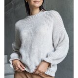  Beige asymmetrical sweater Castia | Shoptok.si