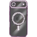 AVIZAR Ovitek za iPhone Air, združljiv z MagSafe, z okrasnim obodom iz strasa, Vijolična, (5000190135) | Shoptok.si