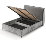 Maison de Rêve Sivi tapecirani bračni krevet s prostorom za odlaganje s podnicom 180x200 cm Shell – | shoptok.hr
