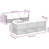 vidaXL Vrtna sedežna garnitura 7-delna z blazinami bež poli ratan | Shoptok.si