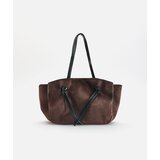 Reserved Torba shopper od umjetne brušene kože - tamnosmeđe Cijene