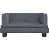  Dječja fotelja tamnosiva 60 x 40 x 30 cm baršunasta | shoptok.hr