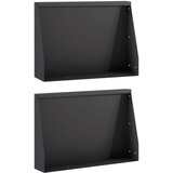  Zid za zadržavanje 2 kom. 60 x 12 x 50 cm Čelik Crna | shoptok.hr
