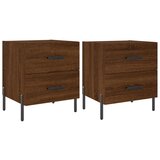 Maison Chic Dvo delni komplet Nočne omarice - Nočne mize rjavi hrast 40x35x47,5 cm inženirski les, (21688570) Cene