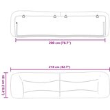  Jastuk za uzglavlje Hvar bijeli 200 cm od umjetne kože | shoptok.hr