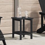vidaXL Adirondack stranska miza Črna 38x38x45 cm HDPE | Shoptok.si