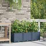  Vrtna saksija 3 pcs Sivi 120 x 40 x 37,5 cm Plastika | shoptok.hr